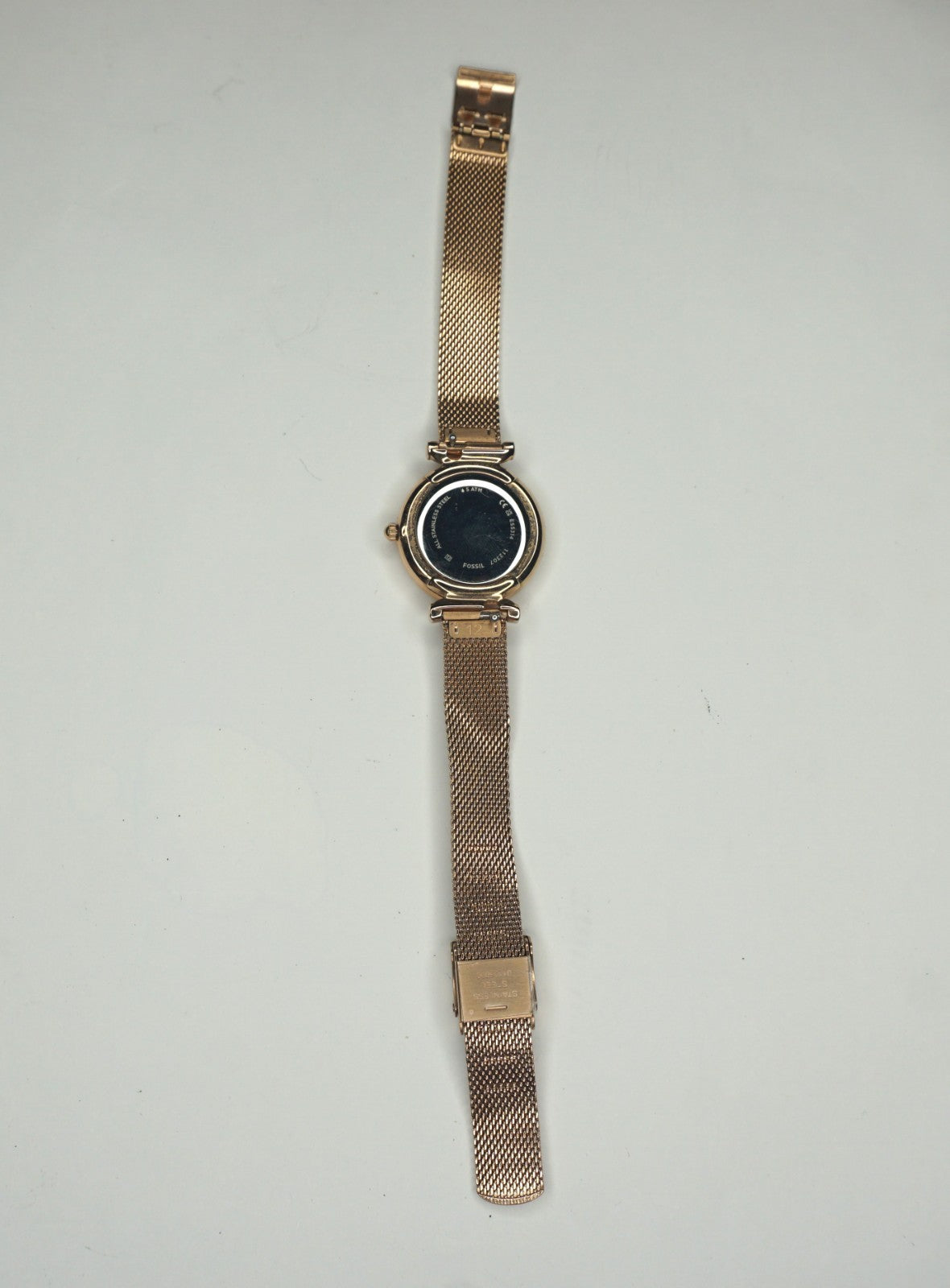 Fossil Watch Women's Carlie Mini Rose Gold Stainless Steel Dress Quartz ES5314