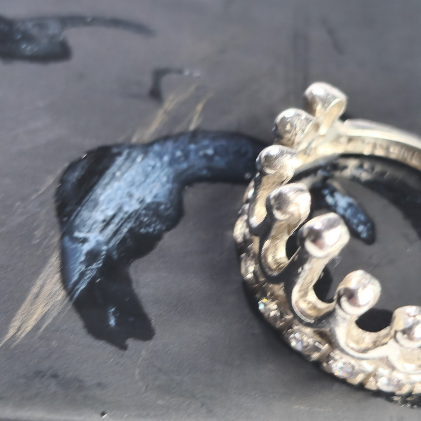 925 Sterling Silver Tiara Ring Princess Crown Band Size 6.5 Dainty Royal Style