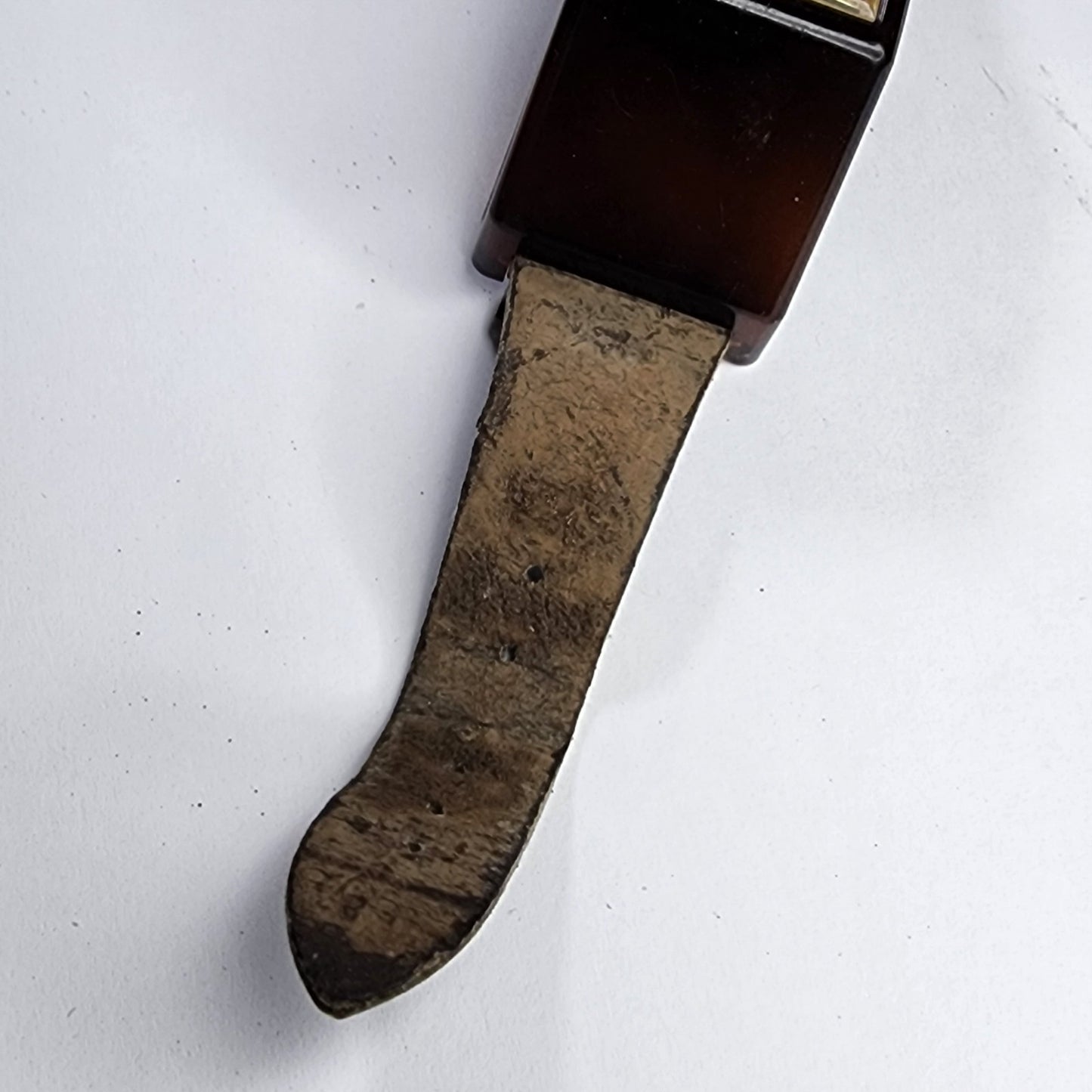 Mount Royal Watch Windup Vintage MCM Womens Brown Acrylic Lucite Working