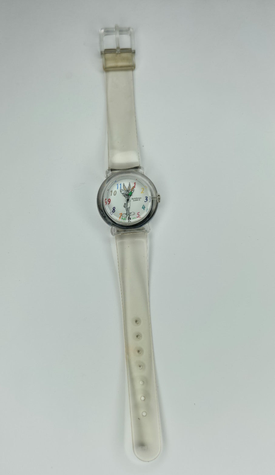Bugs Bunny Watch Armitron 30mm Transparent Acrylic 1993 Warner Bros Rare Vintage
