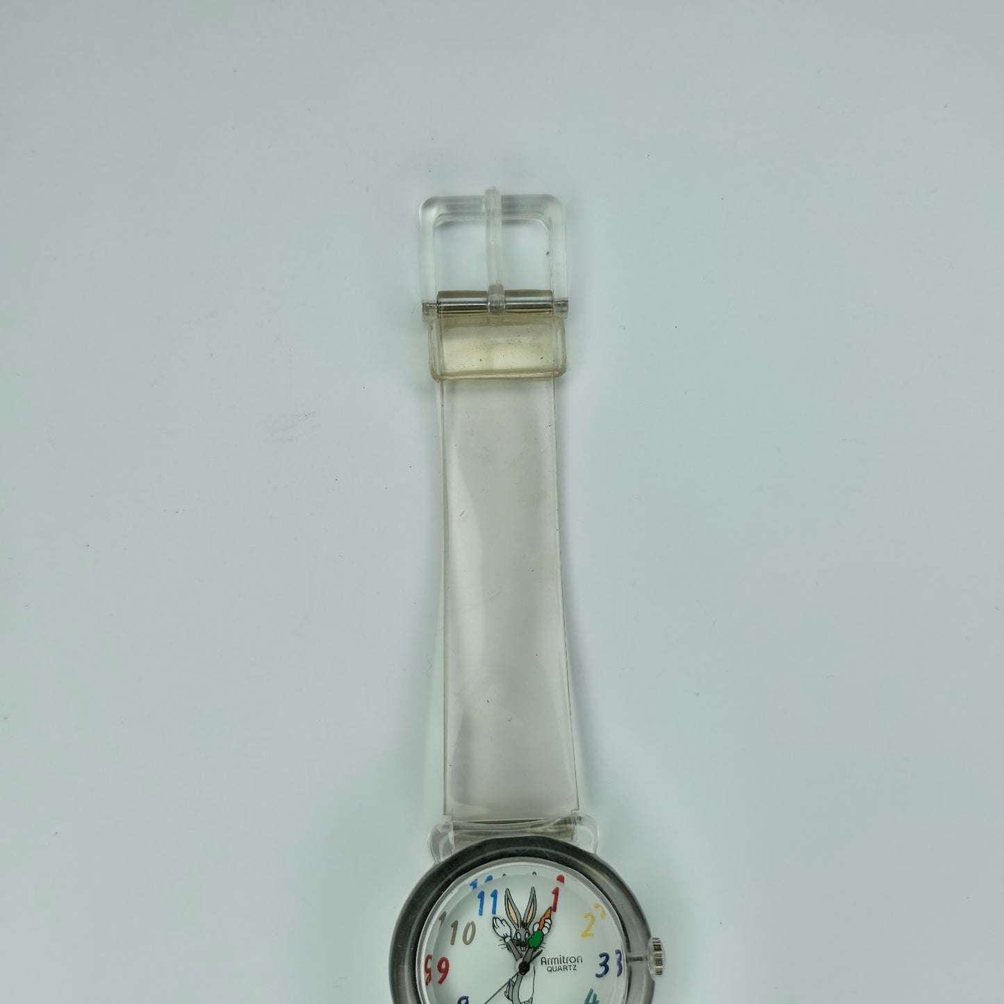 Bugs Bunny Watch Armitron 30mm Transparent Acrylic 1993 Warner Bros Rare Vintage