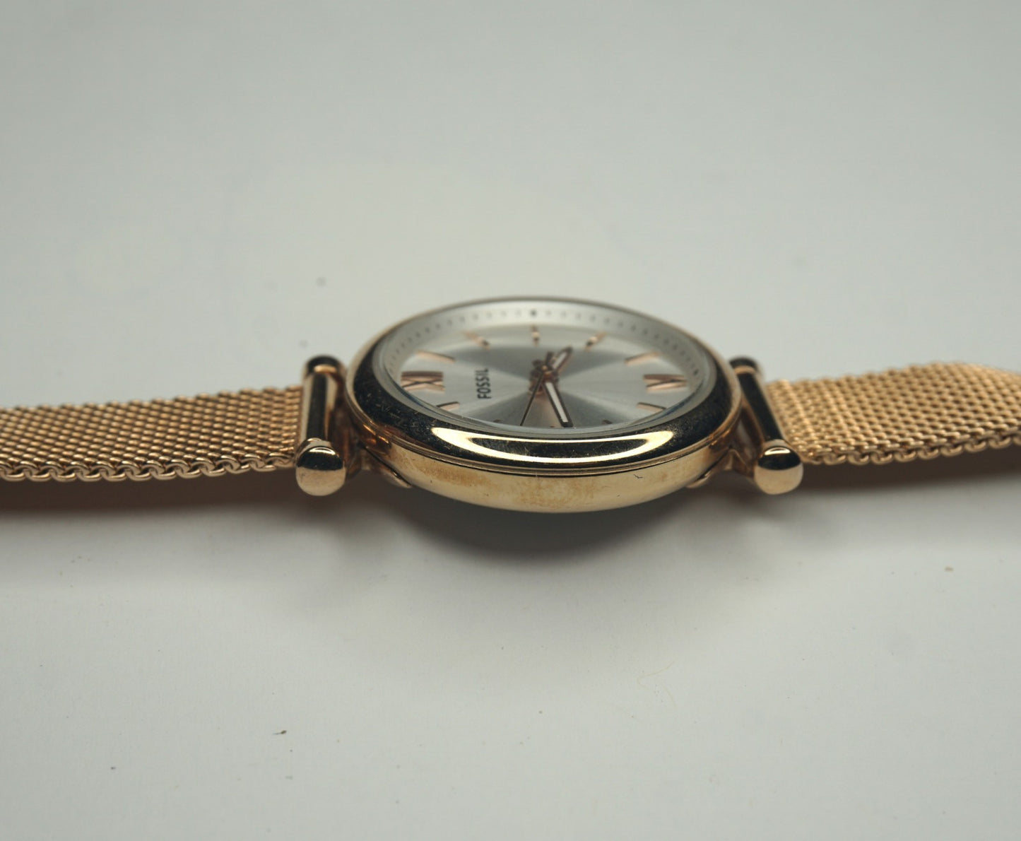 Fossil Watch Women's Carlie Mini Rose Gold Stainless Steel Dress Quartz ES5314