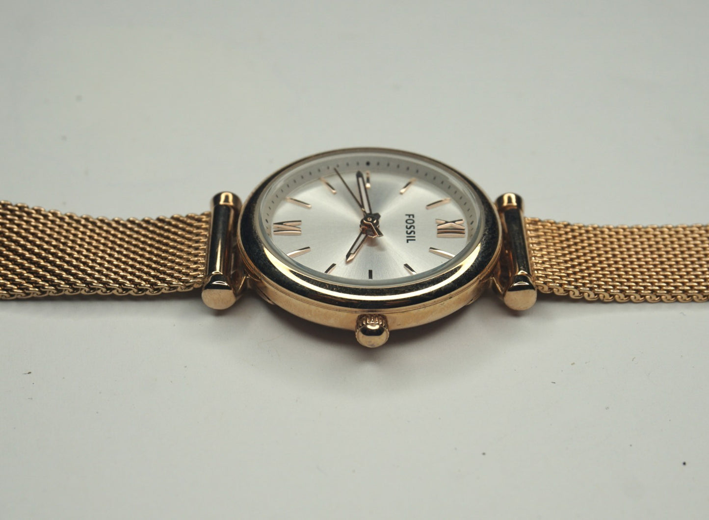 Fossil Watch Women's Carlie Mini Rose Gold Stainless Steel Dress Quartz ES5314