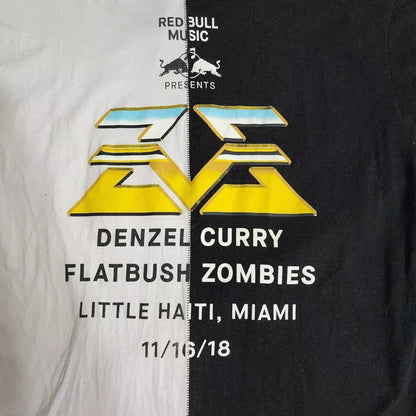 Strata Redbull Music Denzel Curry / Flatbush Zombies 2018 black White shirt Tee Thrifted