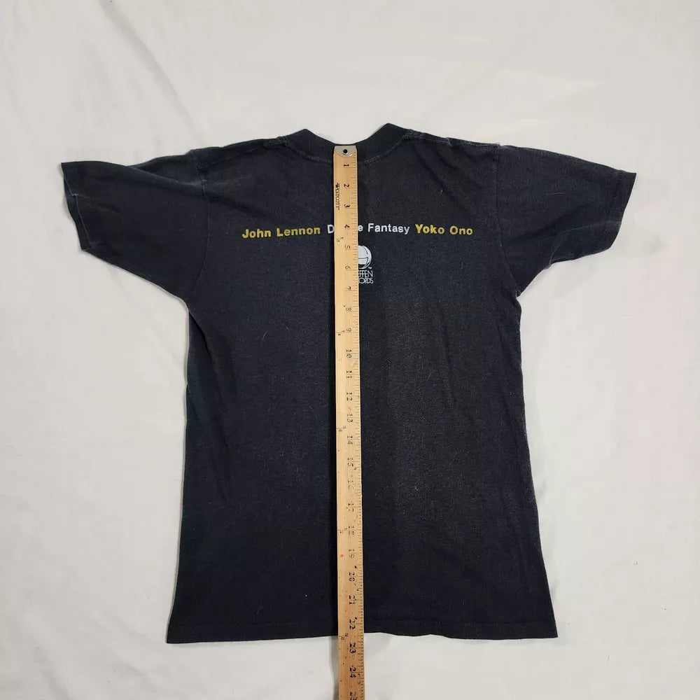 Vintage 1980 John Lennon Yoko Ono Double Fantasy Promo Shirt Medium Made In USA  Thrifted