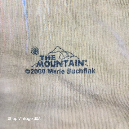 Vintage The Mountain American Indian Native T Tee Shirt 2000 Chief Very Rare Large Thrifted